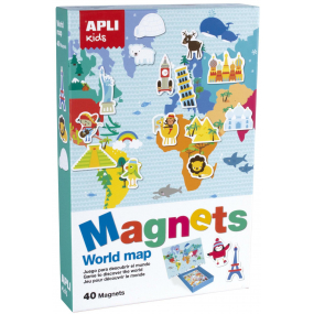 Apli Edukační hra s magnety - Mapa světa 40 magnetů věk 3+