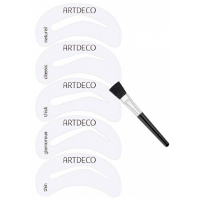 Artdeco Eyebrow Stencils with Brush šablony na obočí se štětečkem 5 kusů