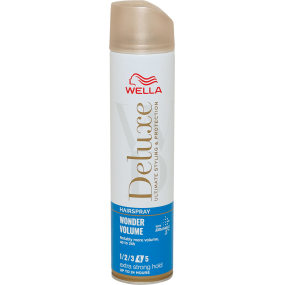 Wella Deluxe Wonder Volume silně tužící lak na vlasy pro objem 250 ml