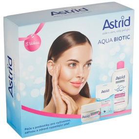 Astrid Aqua Biotic denní a noční krém 50 ml + micelární voda 400 ml + textilní maska 20 ml, kosmetická sada