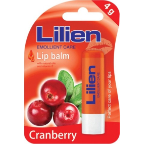 Lilien Cranberry balzám na rty 4 g