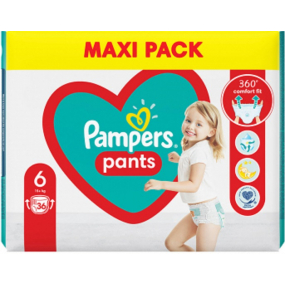 Pampers Pants velikost 6, 15+ kg plenkové kalhotky 36 kusů