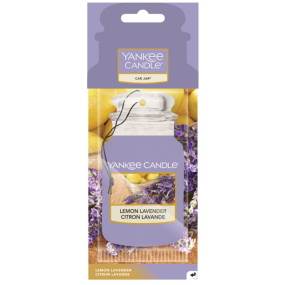 Yankee Candle Lemon Lavender - Citrón a levandule vonná visačka do auta papírová 12 g