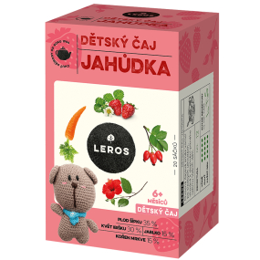 Leros Dětský čaj Jahůdka ovocný čaj pro děti 20 x 2 g