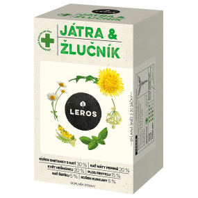Leros Játra a žlučník bylinný čaj pro podporu správné funkce jater a žlučníku 20 x 1,5 g
