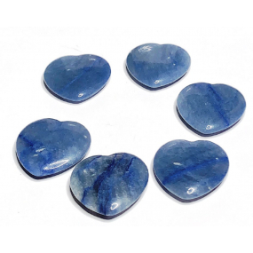 Avanturin modrý Hmatka, léčivý drahokam ve tvaru srdce přírodní kámen 3 cm 1 kus, kámen radosti