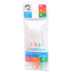 Soft Dent mezizubní kartáček rovný XS - M, 0,4 - 6 mm 3 kusy