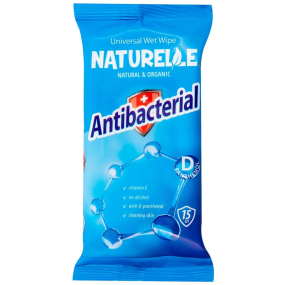 Naturelle Antibakteriální vlhčené ubrousky s D-panthenolem 15 kusů