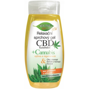 Bione Cosmetics CBD Kanabidiol relaxační sprchový gel pro všechny typy pokožky 260 ml