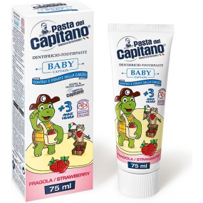 Pasta Del Capitano Baby Strawberry zubní pasta pro děti od 3 let 75 ml