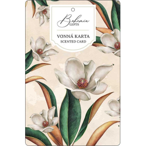 Bohemia Gifts Aromatická vonná karta Bílé květy jemná a čistá vůně 10,5 x 16 cm