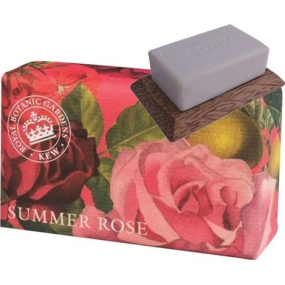 English Soap Summer Rose - Letní růže přírodní parfémované toaletní mýdlo s bambuckým máslem 240 g