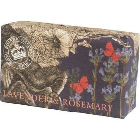 English Soap Lavender & Rosemary - Levandule a rozmarýn přírodní parfémované toaletní mýdlo s bambuckým máslem 240 g