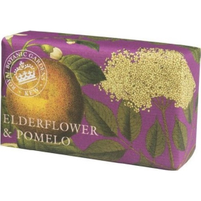 English Soap Elderflower & Pomelo - Bezový květ a pomelo přírodní parfémované toaletní mýdlo s bambuckým máslem 240 g