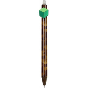 Colorino Gumovatelné pero hnědé Kostka zelená, modrá náplň 0,5 mm