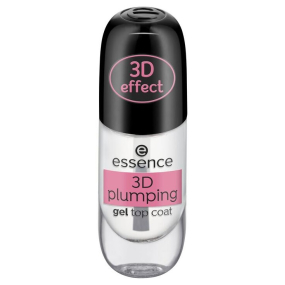 Essence 3D Plumping gelový krycí lak na nehty 8 ml