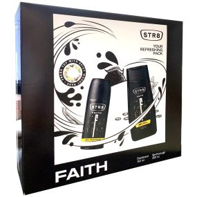 Str8 Faith deodorant sprej 150 ml + sprchový gel 250 ml, kosmetická sada pro muže