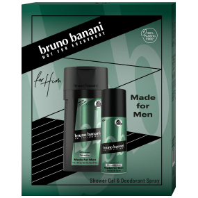 Bruno Banani Made deodorant sprej 150 ml + sprchový gel 250 ml, kosmetická sada pro muže