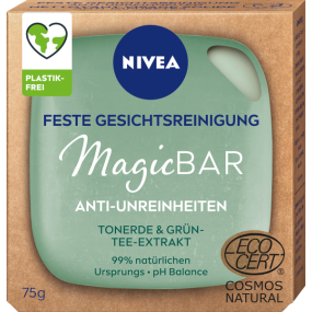 Nivea MagicBar čisticí peelingové pleťové mýdlo s kaolinovou hlínou 75 g