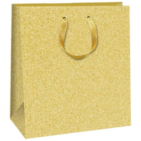 Ditipo Dárková papírová taška 20 x 8 x 20 cm Zlatá