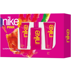 Nike Pink Woman toaletní voda 100 ml + tělové mléko 75 ml + sprchový gel 75 ml, dárková sada pro ženy