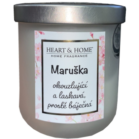 Heart & Home Svěží prádlo sójová vonná svíčka se jménem Maruška 110 g