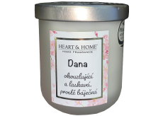 Heart & Home Svěží prádlo sójová vonná svíčka se jménem Dana 110 g