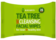 Escenti Tea Tree čisticí ubrousky na obličej 25 kusů