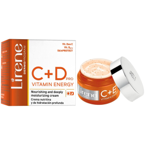 Lirene C+D Vitamin Energy hluboce hydratační a vyživující krém pro všechny typy pleti 50 ml
