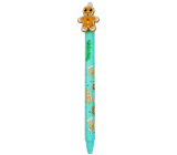 Colorino Gumovatelné pero vánoční Perníček světle zelené modrá náplň 0,5 mm
