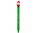 Colorino Gumovatelné pero vánoční Santa tmavě zelené modrá náplň 0,5 mm