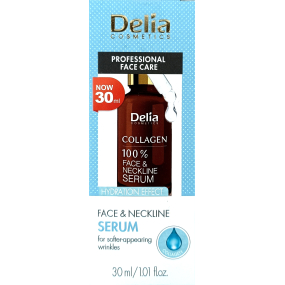 Delia Cosmetics Collagen hydratační pleťové sérum na obličej a krk s kolagenem 30 ml