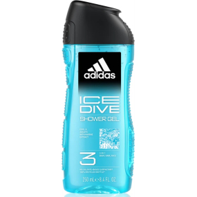 Adidas Ice Dive 3in1 sprchový gel na tělo, vlasy a pleť pro muže 250 ml