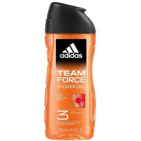 Adidas Team Force 3in1 sprchový gel na tělo, vlasy a pleť pro muže 250 ml