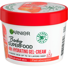 Garnier Body Superfood Watermelon tělový gelový krém pro dehydratovanou pokožku 380 ml