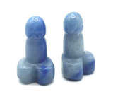 Avanturin modrý Penis pro štěstí, přírodní kámen na postavení cca 3 cm, kámen štěstí