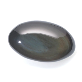 Obsidian duhový mýdlo přírodní kámen cca 8 x 4,5 cm 1 kus, kámen záchrany