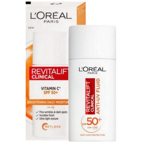 Loreal Paris Revitalift Clinical Anti-UV SPF 50+ denní fluid pro stárnoucí pleť 50 ml