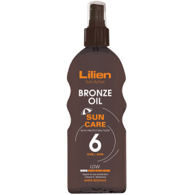 Lilien Sun Active Bronze Oil SPF6 voděodolný olej na opalování 200 ml