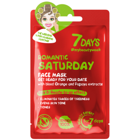 7Days Romantic Saturday textilní pleťová maska pro všechny typy pleti 28 g