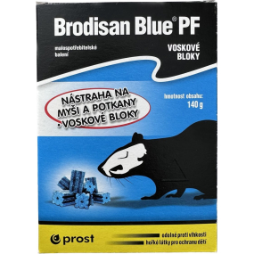 Tekro Brodisan Blue PF voskové bloky k hubení hlodavců 140 g