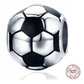 Charm Sterlingové stříbro 925 Fotbalový míč, korálek na náramek sport