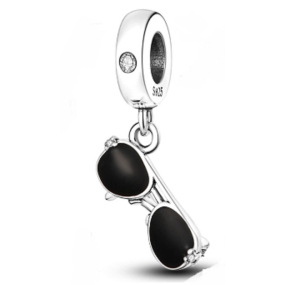 Charm Sterlingové stříbro 925 Sluneční brýle, přívěsek na náramek symbol