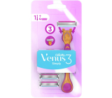 Gillette Venus Simply 3 pohotové holítko se zvlhčujícím proužkem + náhradní hlavice 4 kusy pro ženy