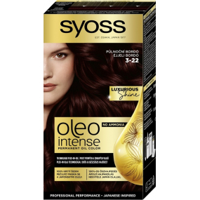 Syoss Oleo Intense Color barva na vlasy bez amoniaku 3-22 Půlnoční bordó