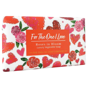 English Soap For The One I Love Roses in Bloom - Rozkvetlé růže přírodní parfémované toaletní mýdlo s bambuckým máslem 190 g