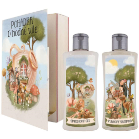 Bohemia Gifts Pohádka o víle sprchový gel 250 ml + šampon na vlasy 250 ml, kniha kosmetická sada pro ženy