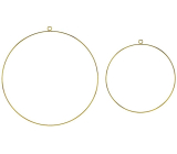 Ditipo Dekorace závěs kruh metal zlatá set 20 cm a 28 cm 2 kusy