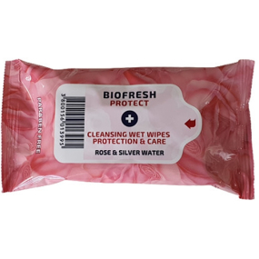 BioFresh Diamond Rose Protect antibakteriální ubrousky 15 kusů