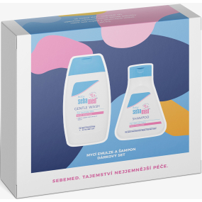 SebaMed Baby Extra jemná mycí emulze 200 ml + jemné mytí šampon 150 ml, kosmetická sada pro děti